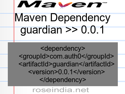 Maven dependency of guardian version 0.0.1
