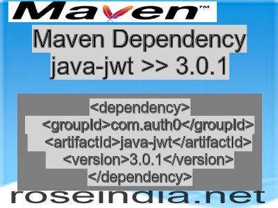 Maven dependency of java-jwt version 3.0.1