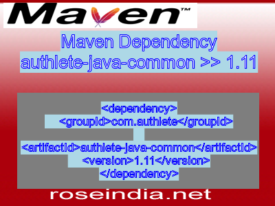 Maven dependency of authlete-java-common version 1.11