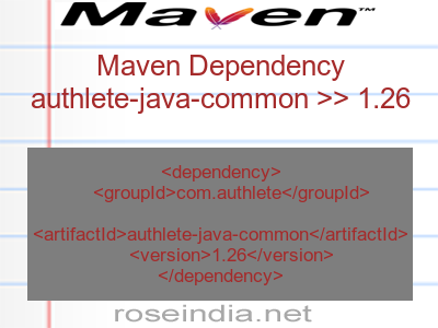 Maven dependency of authlete-java-common version 1.26