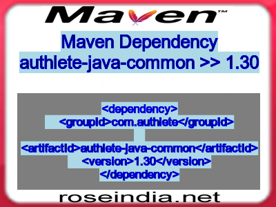 Maven dependency of authlete-java-common version 1.30