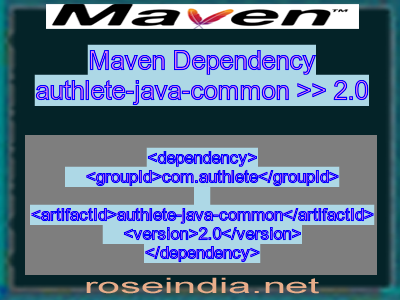 Maven dependency of authlete-java-common version 2.0