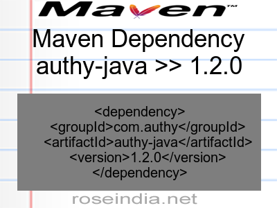 Maven dependency of authy-java version 1.2.0