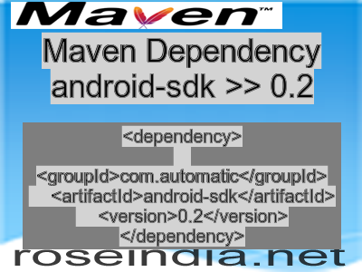 Maven dependency of android-sdk version 0.2