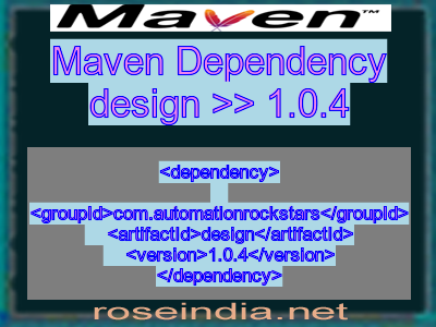 Maven dependency of design version 1.0.4