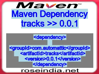 Maven dependency of tracks version 0.0.1