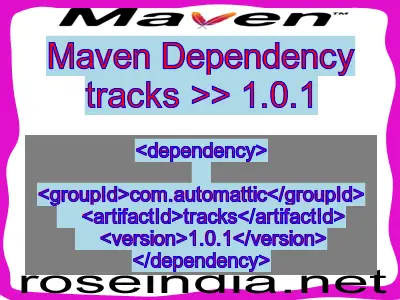 Maven dependency of tracks version 1.0.1