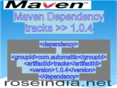 Maven dependency of tracks version 1.0.4