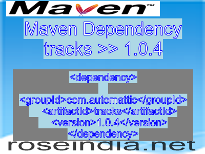 Maven dependency of tracks version 1.0.4
