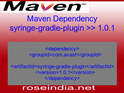 Maven dependency of syringe-gradle-plugin version 1.0.1