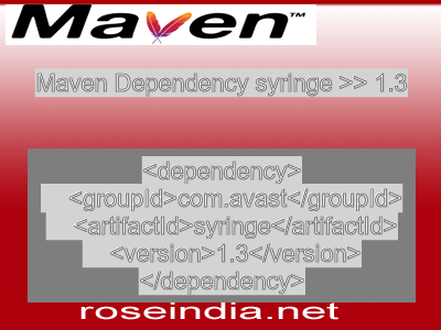 Maven dependency of syringe version 1.3