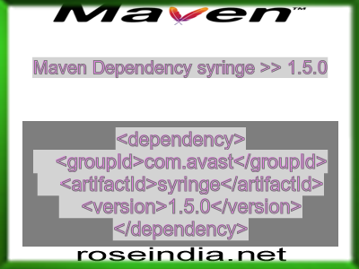 Maven dependency of syringe version 1.5.0