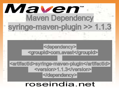 Maven dependency of syringe-maven-plugin version 1.1.3