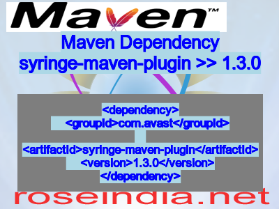 Maven dependency of syringe-maven-plugin version 1.3.0