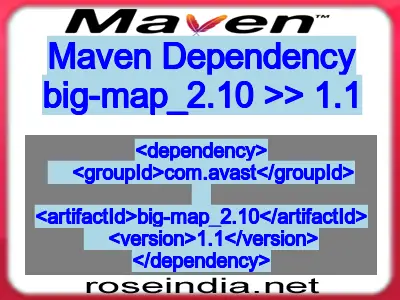 Maven dependency of big-map_2.10 version 1.1