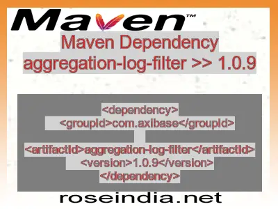 Maven dependency of aggregation-log-filter version 1.0.9