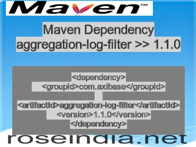 Maven dependency of aggregation-log-filter version 1.1.0