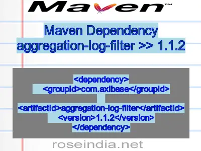 Maven dependency of aggregation-log-filter version 1.1.2
