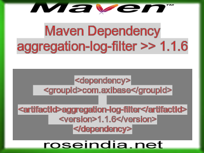 Maven dependency of aggregation-log-filter version 1.1.6