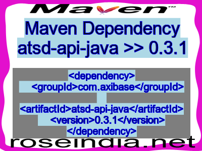 Maven dependency of atsd-api-java version 0.3.1