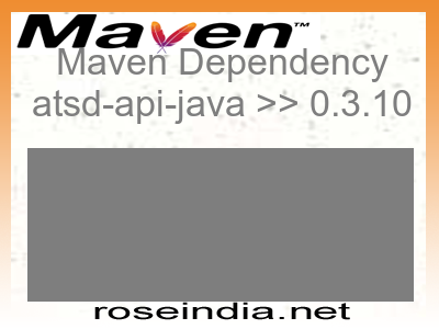 Maven dependency of atsd-api-java version 0.3.10