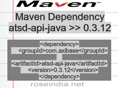 Maven dependency of atsd-api-java version 0.3.12