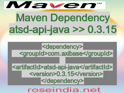 Maven dependency of atsd-api-java version 0.3.15