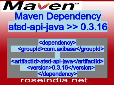 Maven dependency of atsd-api-java version 0.3.16