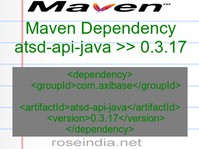 Maven dependency of atsd-api-java version 0.3.17