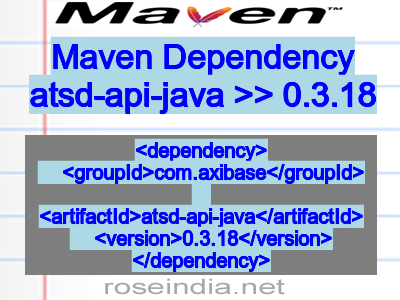 Maven dependency of atsd-api-java version 0.3.18