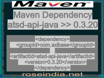 Maven dependency of atsd-api-java version 0.3.20