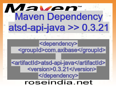 Maven dependency of atsd-api-java version 0.3.21