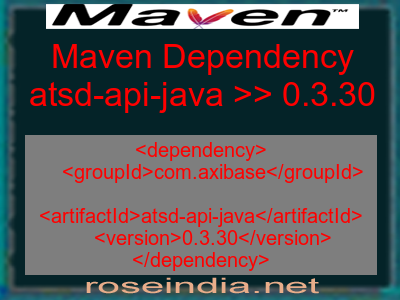 Maven dependency of atsd-api-java version 0.3.30