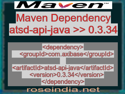 Maven dependency of atsd-api-java version 0.3.34