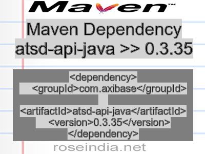 Maven dependency of atsd-api-java version 0.3.35