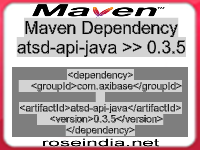 Maven dependency of atsd-api-java version 0.3.5
