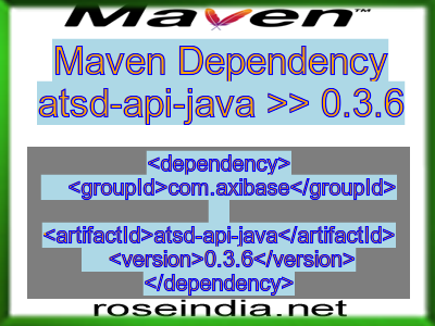 Maven dependency of atsd-api-java version 0.3.6