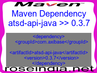 Maven dependency of atsd-api-java version 0.3.7