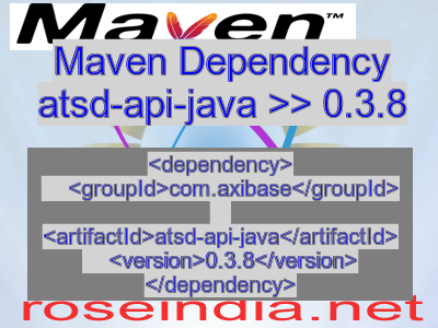 Maven dependency of atsd-api-java version 0.3.8