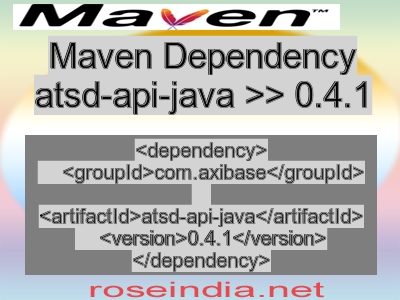 Maven dependency of atsd-api-java version 0.4.1