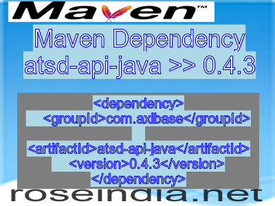 Maven dependency of atsd-api-java version 0.4.3