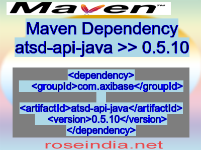 Maven dependency of atsd-api-java version 0.5.10