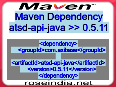 Maven dependency of atsd-api-java version 0.5.11