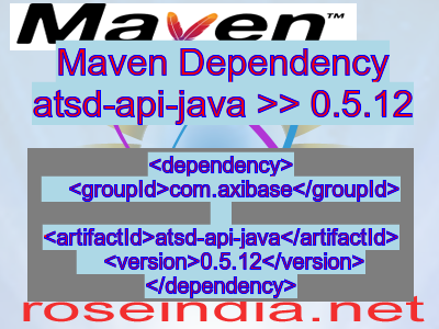 Maven dependency of atsd-api-java version 0.5.12