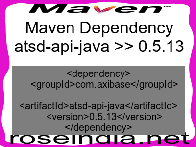 Maven dependency of atsd-api-java version 0.5.13