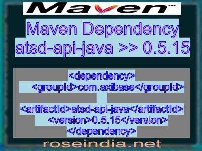 Maven dependency of atsd-api-java version 0.5.15