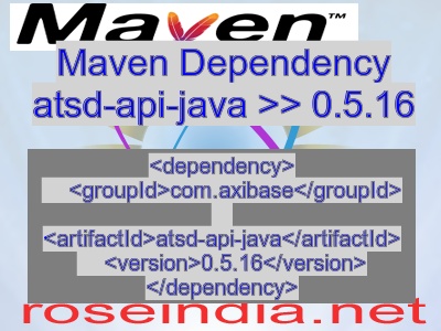 Maven dependency of atsd-api-java version 0.5.16
