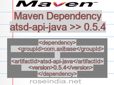 Maven dependency of atsd-api-java version 0.5.4