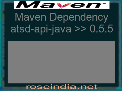 Maven dependency of atsd-api-java version 0.5.5