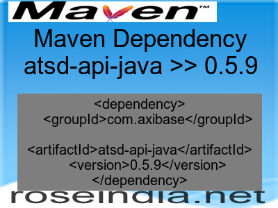 Maven dependency of atsd-api-java version 0.5.9